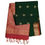 Buy soft silk saree with peacock border