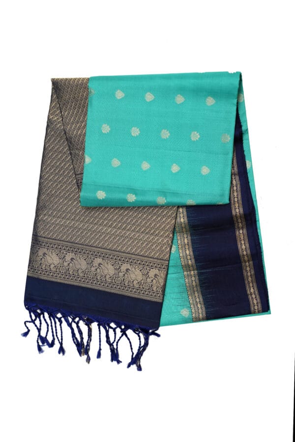 Pure Soft Silk Saree with Contrast Border& Butta Design