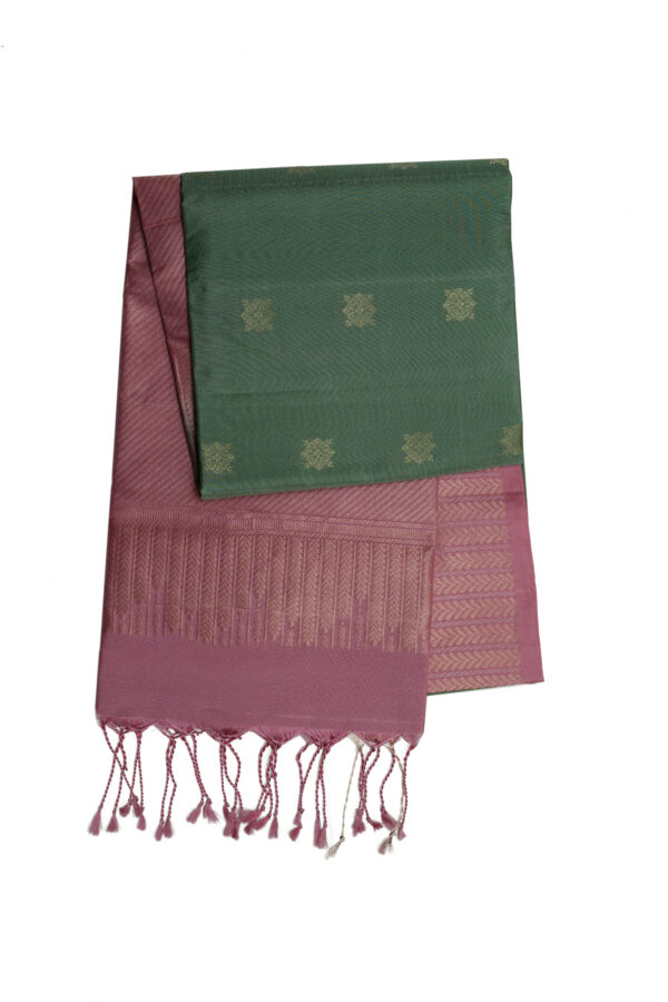 Pure Soft Silk Saree with Turning One-Side Border