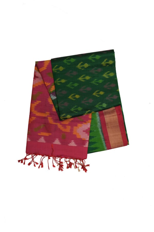 Pure Soft Silk Saree with Ikat Tissue Border